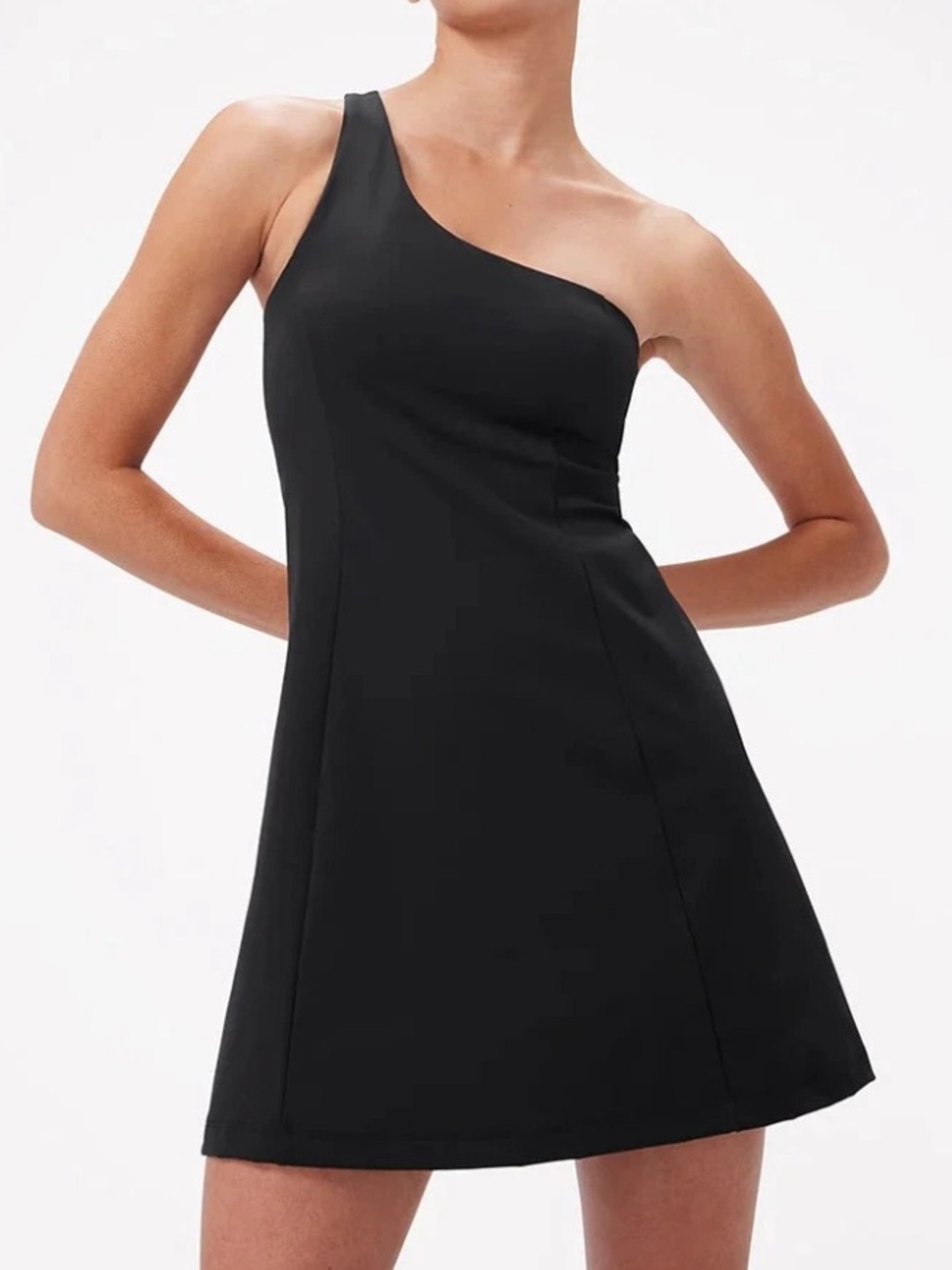 OUTDOOR VOICES Black Athletic Dress Built-In Shorts Sleek Minimalist Travel | L